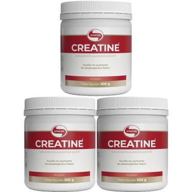 Imagem de Kit 3X Creatine Monohidratada - 300g - Vitafor-Masculino