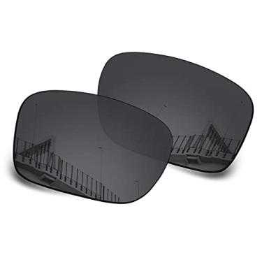 Imagem de Well-aimed Lentes de reposição polarizadas de 1,5 mm para óculos de sol Oakley Holbrook Metal OO4123, antiarranhões, resistente a impactos, proteção UV, preto