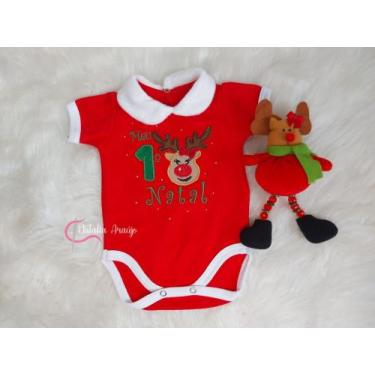Imagem de Body de bebê personalizado de Natal com saia - Natália Araujo HD, Rena