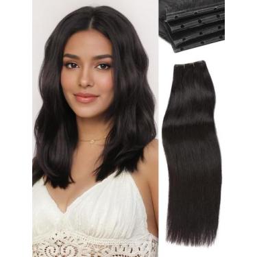 Imagem de Extensões de cabelo WIGNEE 14 polegadas Natural Black Remy Human