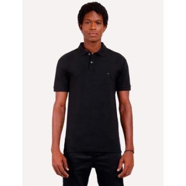 Imagem de Polo Aramis Masculina Suedine Canelado Preta-Masculino