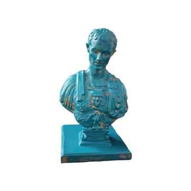 Imagem de Porta-canetas Resin Caesar Statue, organizador de mesa, 17 cm