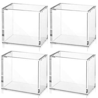 Imagem de Rainmae 4 Pack Acrylic Magnetic Case Compatible with PKMN Booster Boxes Stackable 5/8mm Thick Booster Box Case Display Protectors Magnetic Closure Booster Box Gifts for Cards Collectors