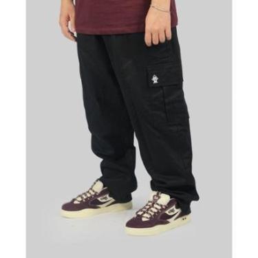 Imagem de Calça DR7 Street Cargo Logo Hidrante Stamped - Preto-Unissex