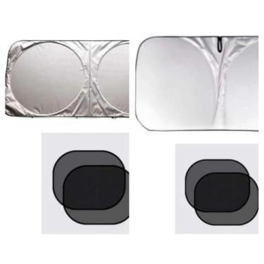 Imagem de Protetor Solar para Para-brisa Dobrável UV Tapa Sol Carro Universal Reflexivo (1 Kit com Para - Brisa)