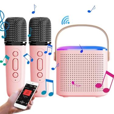 Imagem de Shakven Máquina portátil de karaokê, conjunto de máquina de karaokê,Alto-falante de karaokê com microfone | Alto-falante subwoofer, máquina de canto familiar para férias em casa KTV ao ar livre