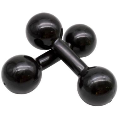 Imagem de Par de Halteres Bola Cotonete Ahead Sports Preto 8kg, Preto, Único