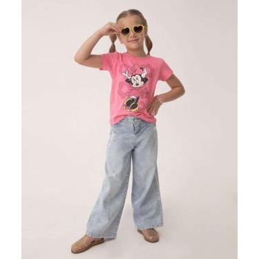 Imagem de Calça Jeans Wide Leg Infantil Puidos Tam 4 a 10-56191 - BIMBUS, 6, Jea