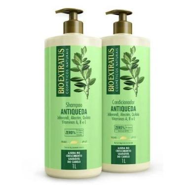 Imagem de Kit Jaborandi Shampoo e Condicionador Bio Extratus 1L Antiqueda e Cres