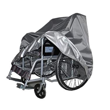 Imagem de YYBOES Capas de cadeira de rodas à prova d'água, capa de cadeira de rodas, capa protetora para cadeira de rodas, tecido Oxford 210D, à prova de vento, resistente a UV, durável, capa para cadeira de