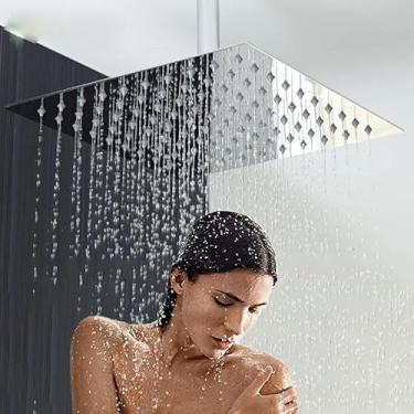 Imagem de TINICO Ducha Inox Chuveiro 30X30CM Acessório Do Banheiro ，Cromado