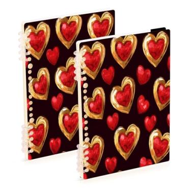 Imagem de Burbuja Cadernos com nome, papel pautado universitário A5 com 60 folhas, fichário para escritório, 2 unidades