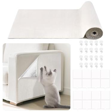 Imagem de Protetor de móveis durável contra arranhões para gatos, protetor de sofá autoadesivo de 192 x 40 cm da Cat Claws, protetor de móveis antiarranhões DIY para arranhadores de gatos, tapete aparável para