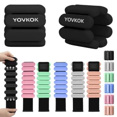 Imagem de Pesos de pulso, pesos de tornozelo ajustáveis de silicone para mulheres e homens – Fortalece os braços e as pernas, ideal para treino de academia em casa, corrida, ioga, pilates, barra, exercício