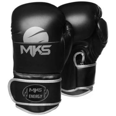 Imagem de Luva Boxe Muay Thai Kickboxing New Energy Preto Metálico - Mks Combat (16oz)