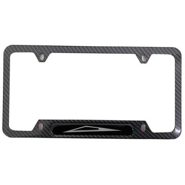 Imagem de Suporte para moldura de placa de licença CyberTruck com parafusos de aço inoxidável 1 peça (fibra de carbono)