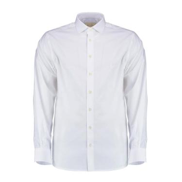 Imagem de Camisa Dudalina Masculina Slim Tricoline Lisa Stretch Branca-Masculino