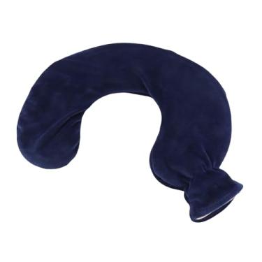 Imagem de Generic Garrafa de água Quente Em Formato de U, Bolsa Quente Com Pescoço Isolado para Noites Frias Com Capa Removível para Travesseiro de Viagem (Azul-marinho)