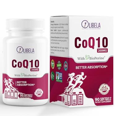 Imagem de Olibela Coenzima Q10 200mg Vegano, Suplemento CoQ10 Ubiquinona Alta Absorção, Fermentado Naturalmente. Suporte Energético, Energia Celular e Saúde Cardíaca, Suplemento Antioxidante – Sem Glúten – 90 Softgels (3 Meses)