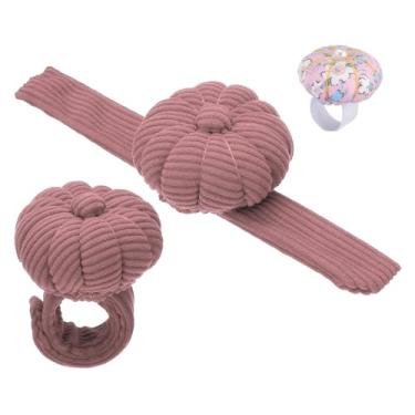 Imagem de Suporte de armazenamento de agulha de costura de madeira, 3 peças de pino de agulha de bordado portátil caixa de tubo de armazenamento para palito de mão caixa para tricô artesanal, marrom escuro