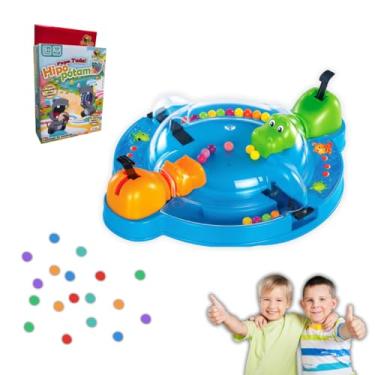 Imagem de Jogo Infantil Hipopótamo Come Come Papa Bolinha Clássico Divertido Para Crianças Presente Interativo