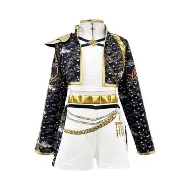 Imagem de Fantasia De Cosplay De Caçador Para Meninas, Saia Curta Branca, Top, D