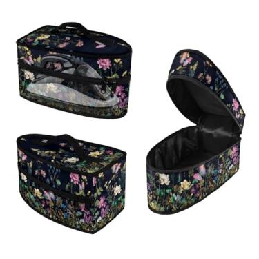 Imagem de Rchsomd Bolsa de armazenamento de ferro a vapor com estampa de flores de borboleta, estojo portátil para vaporizador, organizador de ferro de viagem, à prova d'água e à prova de poeira, apenas capa