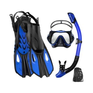 Imagem de Conjunto De Máscara De Snorkel Ajustável Para Adultos Com Snorkel Dry 