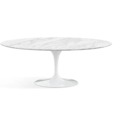 Imagem de Mesa de Jantar Saarinen Oval 160x90 cm Mármore Carrara - Personal Move