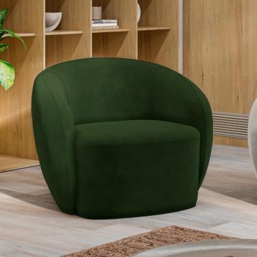 Imagem de Poltrona Decorativa íbis Encosto Fixo Veludo Verde G33 Gran Belo