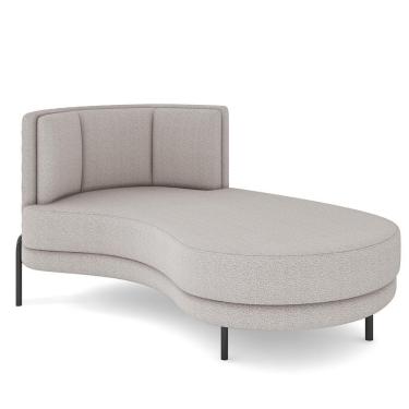 Imagem de Sofá Chaise Longue Living Lucca Direito D02 Bouclê Bege B-62