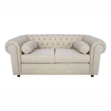 Imagem de Sofá Chesterfield 02 Lugares 1.80 Cm Cor Bege 1050-01 Jr