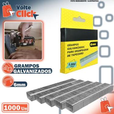 Imagem de Grampo para Grampeador Tapeceiro 6 mm em Aço Galvanizado Fixação Firme