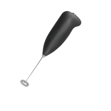 Imagem de Mini Mixer Elétrico Portátil Espumador de Leite Misturador de Bebidas Haste em Aço Inox Preto Prático para o Dia a Dia