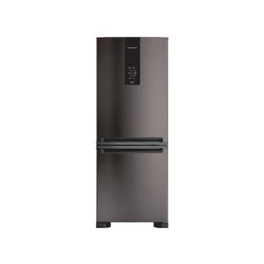 Imagem de Geladeira Brastemp BRE57FE Frost Free Inverse com Painel Digital, Turbo Freezer e Ice Black Inox – 447 L Preto / 220