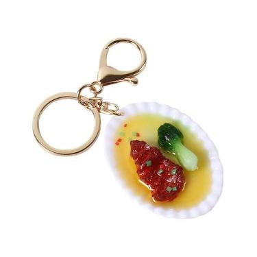 Imagem de Chaveiro Creative Food Simulated Chinese Prate Design - yiweisai
