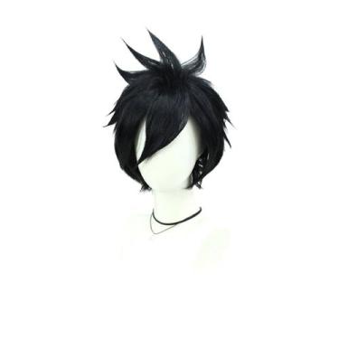 Imagem de Peruca de cosplay Haikyuu Tetsuro Kuroo Anime 30cm para Halloween - ta