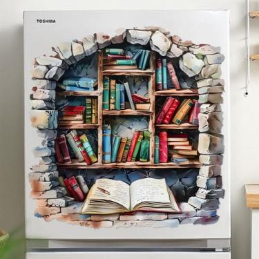 Imagem de Adesivos de parede Estante 3D Papel de parede quebrado PVC 29,5 x 29,5