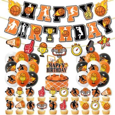 Imagem de Kit de decoração de festa temática de basquete  23 unidades  Aniversár