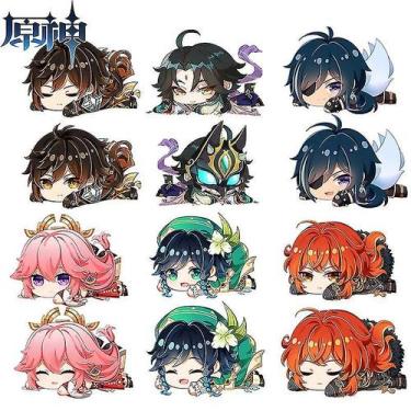 Imagem de Almofada de pelúcia Genshin Impact Anime Double Expression C - Gloome 