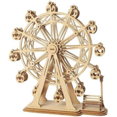 Imagem de Kit de construção Toy Ferris Wheel 3D Wooden 120 peças - Gloome Store