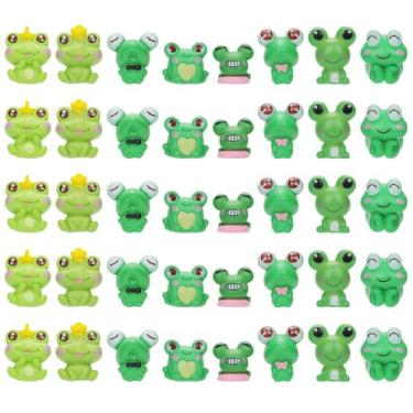 Imagem de Mini Frog Frog Resin NQEUEPN, 40 unidades, 8 estilos, verdes