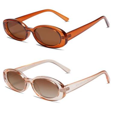 Imagem de Óculos de sol VANLINKER 90s Retro Oval Polarizados Y2K VL9580