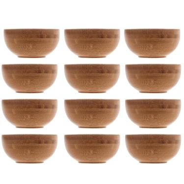 Imagem de Bowls de Bambu 12 Peças Restaurante Bar Molheiras Redondas Petisco Verona Lyor