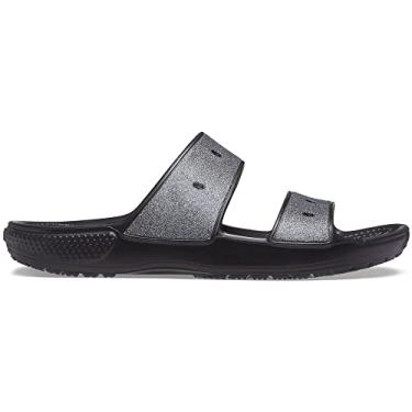 Imagem de CROCS Chinelo Classic Glitter II Sandal, Adulto Unissex, Black, 35