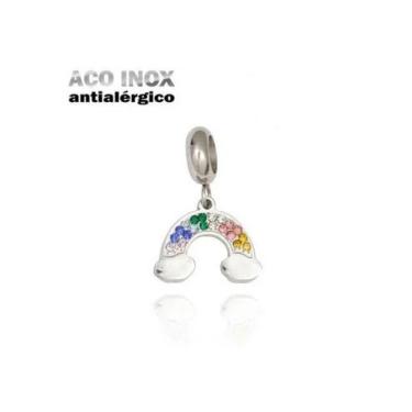 Imagem de Pingente Arco Iris em Aço Inóx Antialérgico Pulseiras Berloque - Pulse