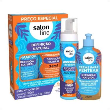 Imagem de Kit Salon Line Definição Natural: Shampoo, Creme Multifunional, Creme 