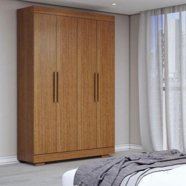 Imagem de Guarda-Roupa Solteiro Splendore 4 Portas 2 Gavetas 100% Mdf com Pé Cin