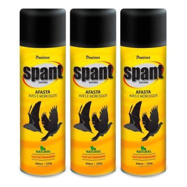 Imagem de 3x Spant Espuma 400 ml / 250g Repelente de Aves e Morcegos - Domclor