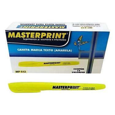 Imagem de Marca Texto Neon Amarela Ponta Chanfrada Masterprint 12un Amarelo